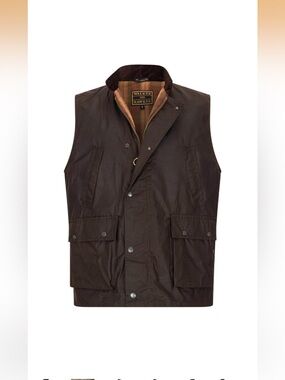 Walker & Hawkes waxed brown hunting vest sz 3XL
